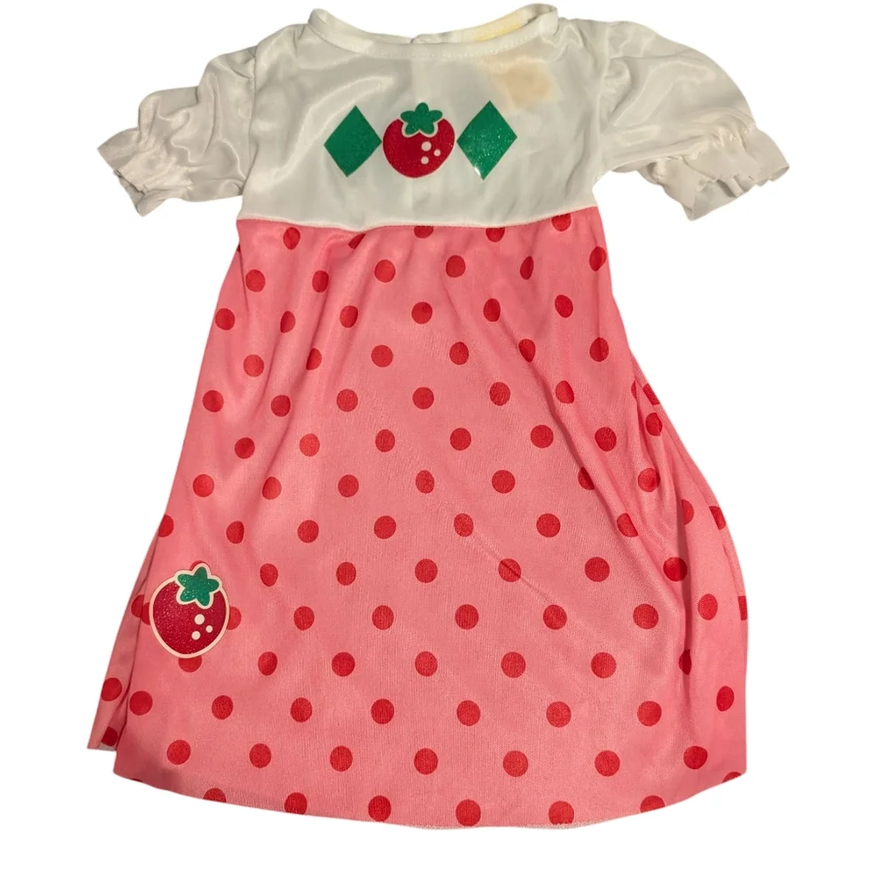 Strawberry Shortcake Vintage Y2K Halloween Costume Dress Toddler Size‎ 2/4